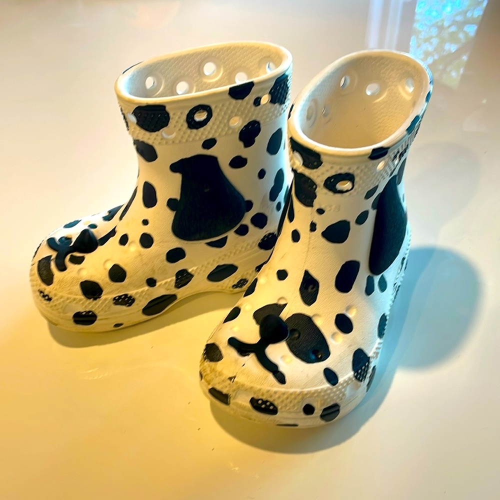 Crocs Dalmation Rainboots - C7 (Toddler 7)